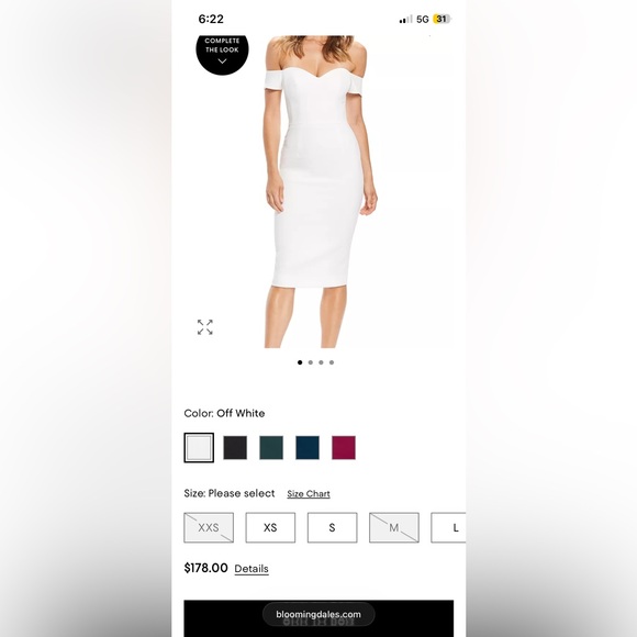 Dress the Population Dresses & Skirts - Dress the Population White Midi Bodycon Dress